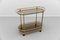 Italian Brass & Smoked Glass Serving Bar Cart, 1950s, Image 2