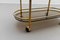 Italian Brass & Smoked Glass Serving Bar Cart, 1950s, Image 13