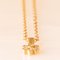 Vintage 9k Yellow Gold Chain Necklace with 9k Yellow Gold Flower Pendant with Diamonds 3