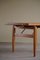Mesa de comedor rectangular de roble de Henning Kjærnulf, años 60, Imagen 14