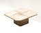 Vintage Square Travertine Coffee Table, 1980s 2