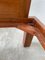 Butaca modernista de madera exótica y cuero, años 60, Imagen 45