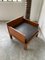Butaca modernista de madera exótica y cuero, años 60, Imagen 37