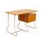 Modernistischer Tschechoslowakischer Schreibtisch aus Chrom & Holz, Europa, 1950er 1