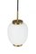 Lampada piccola Kina in vetro opalino e ottone di Bent Karlby per Lyfa, anni '60, Immagine 2