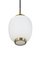 Lampada piccola Kina in vetro opalino e ottone di Bent Karlby per Lyfa, anni '60, Immagine 4