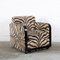 Mid-Century Zebra Print Club Chair, Image 1