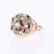 French Colorless Stone 18 Karat Rose Gold Tank Ring, 1950s, Image 8