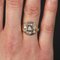 French Colorless Stone 18 Karat Rose Gold Tank Ring, 1950s, Image 6