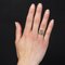 French Colorless Stone 18 Karat Rose Gold Tank Ring, 1950s, Image 2