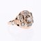 French Colorless Stone 18 Karat Rose Gold Tank Ring, 1950s, Image 10