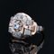 French Colorless Stone 18 Karat Rose Gold Tank Ring, 1950s, Image 7