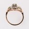French Colorless Stone 18 Karat Rose Gold Tank Ring, 1950s, Image 12