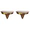 Antique Italian Louis XVI Hand Carved and Giltwood Wall Mounted Consoles, Set of 2 1