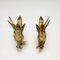 Brutalist Gilded Foliage Sconces attributed to Paul Moerenhout, 1970s, Set of 2 1