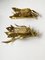 Brutalist Gilded Foliage Sconces attributed to Paul Moerenhout, 1970s, Set of 2 2