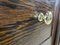 Antique Wooden Chest of Drawers with Red Veined Marble Top and Brass Knobs, 1950 17
