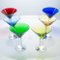 Copas de cristal de Baccarat Martini multicolores, Francia, 1960. Juego de 6, Imagen 7