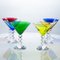 Copas de cristal de Baccarat Martini multicolores, Francia, 1960. Juego de 6, Imagen 11