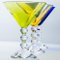 Copas de cristal de Baccarat Martini multicolores, Francia, 1960. Juego de 6, Imagen 13