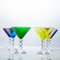 Copas de cristal de Baccarat Martini multicolores, Francia, 1960. Juego de 6, Imagen 5