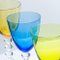 Multi Color Baccarat Wine Crystal Glasses, France, 1960, Set of 6 6