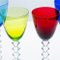 Multi Color Baccarat Wine Crystal Glasses, France, 1960, Set of 6 11
