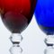 Multi Color Baccarat Wine Crystal Glasses, France, 1960, Set of 6 2