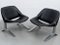 Set of Vintage German Lounge Black and Chrome Chairs by Knut Hesterberg, 1971 1