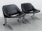 Set of Vintage German Lounge Black and Chrome Chairs by Knut Hesterberg, 1971 14