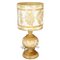 Alabaster Table Lamp with Floral Decorations, 1980s 2