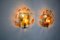 Leaf Wall Lights in in Orange Frosted Glass from Murano Mazzega, 1970, Set of 2, Image 4
