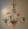 Kronleuchter aus Muranoglas & Messing, 1950er 3