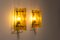 Wandlampen aus Gelbem Muranoglas & Messing, Italien, 1970er, 2er Set 2