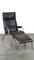 Fauteuil et Ottomane en Cuir Marron Foncé de de Sede, Set de 2 2