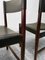 Sedie da pranzo in pelle nera attribuite a Kurt Østervig per Sibast, anni '60, set di 4, Immagine 9