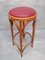 Bentwood Bar Stool in Red Leather by Michael Thonet for Thonet, 1970s 3
