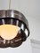 Vintage Italian Metal and Opaline Glass Pendant Lamp, 1970s 2