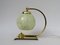 Art Deco Brass & Flamed Glass Night Lamp, Image 1