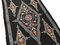Schwarzes Suzani Kopfteil mit traditionellem Blumenmuster, 1960er 2