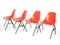 Sillas auxiliares DSS-N rojas de Charles & Ray Eames para Herman Miller, años 50. Juego de 4, Imagen 8