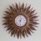 Wooden Sunburst Wall Clock from Stijlklokkenfabriek C.J.H. Sens & Zn., 1960s 1