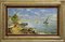 Allegretti Mario Rosario, Melancholic Landscape with Marine Scene of Naples, 1980s, Oil on Wood, Framed, Image 1