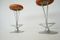 Vintage Bar Stools in Leather by Piet Hein for Fritz Hansen, Set of 2, Image 4