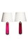 Red Table Lamps by Carl Fagerlund for Orrefors, Sweden, 1960, Set of 2 1