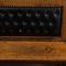 Fir Bench with Black Imitation Leather Back 4