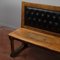 Fir Bench with Black Imitation Leather Back 5
