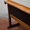 Fir Bench with Black Imitation Leather Back 7