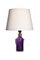 Table Lamp in Purple and Clear Glass from Orrefors, Sweden, 1960s, Image 1