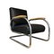 Tubax Armchair in Black Faux Leather 1